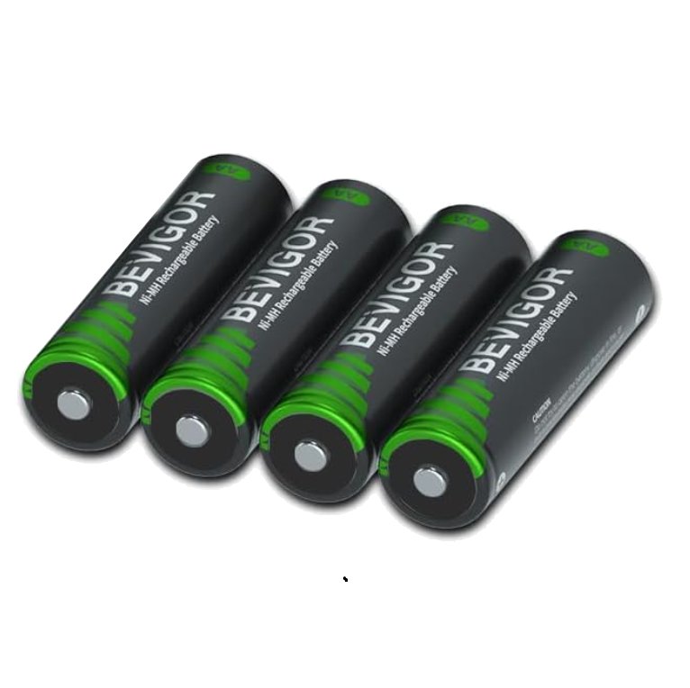 4 Pack BEVIGOR AA Rechargeable Batteries