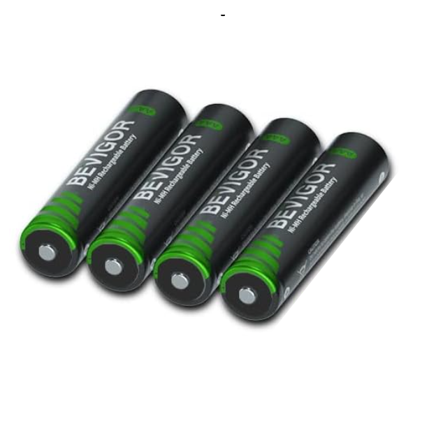 4 Pack BEVIGOR AAA Rechargeable Batteries